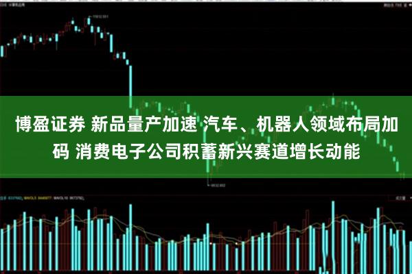 博盈证券 新品量产加速 汽车、机器人领域布局加码 消费电子公司积蓄新兴赛道增长动能